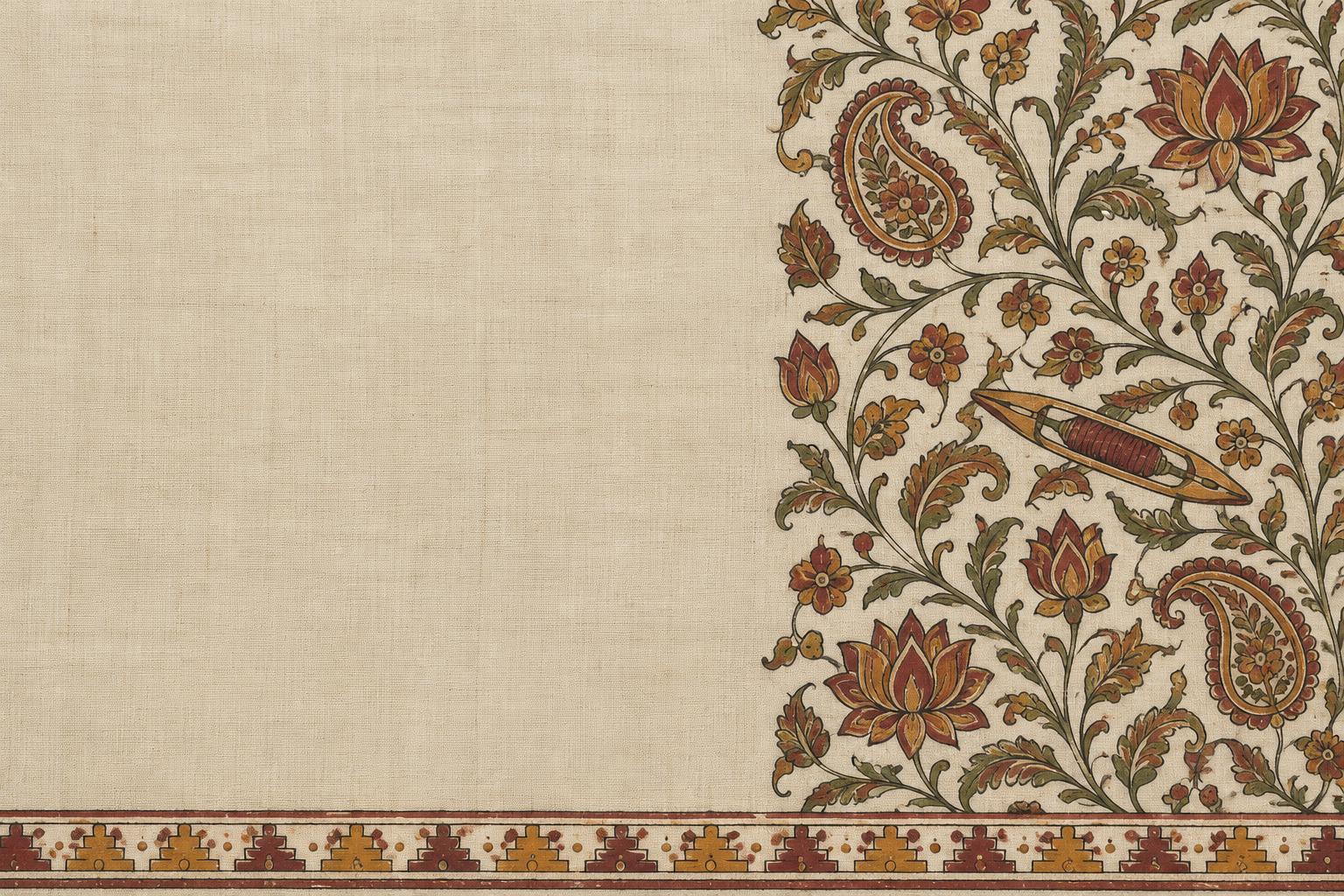 Unbleached kora handloom cotton weave texture — Godavari Handlooms